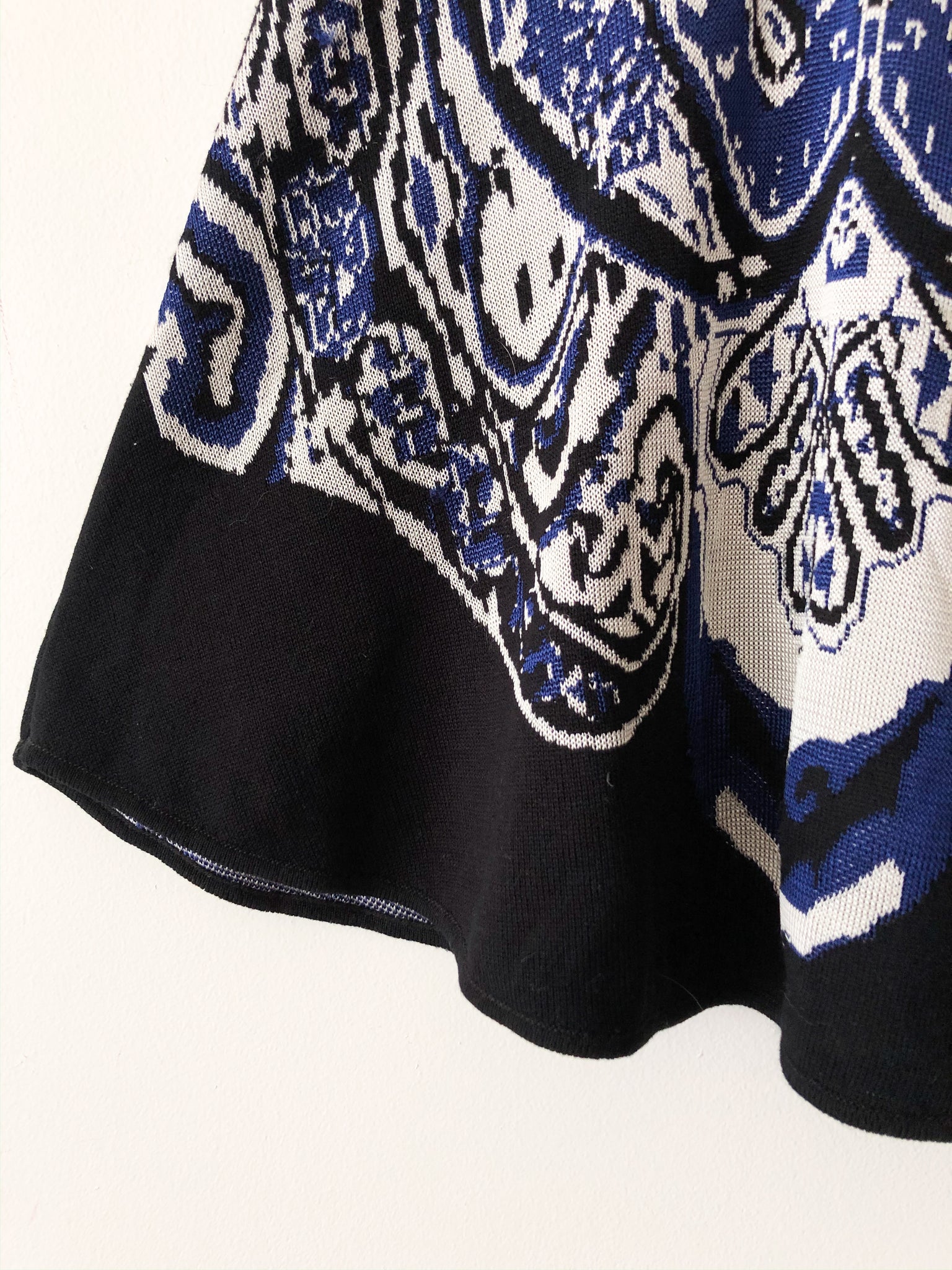 Knitted Burgoise Boheme Mini Skirt  / Pre-loved