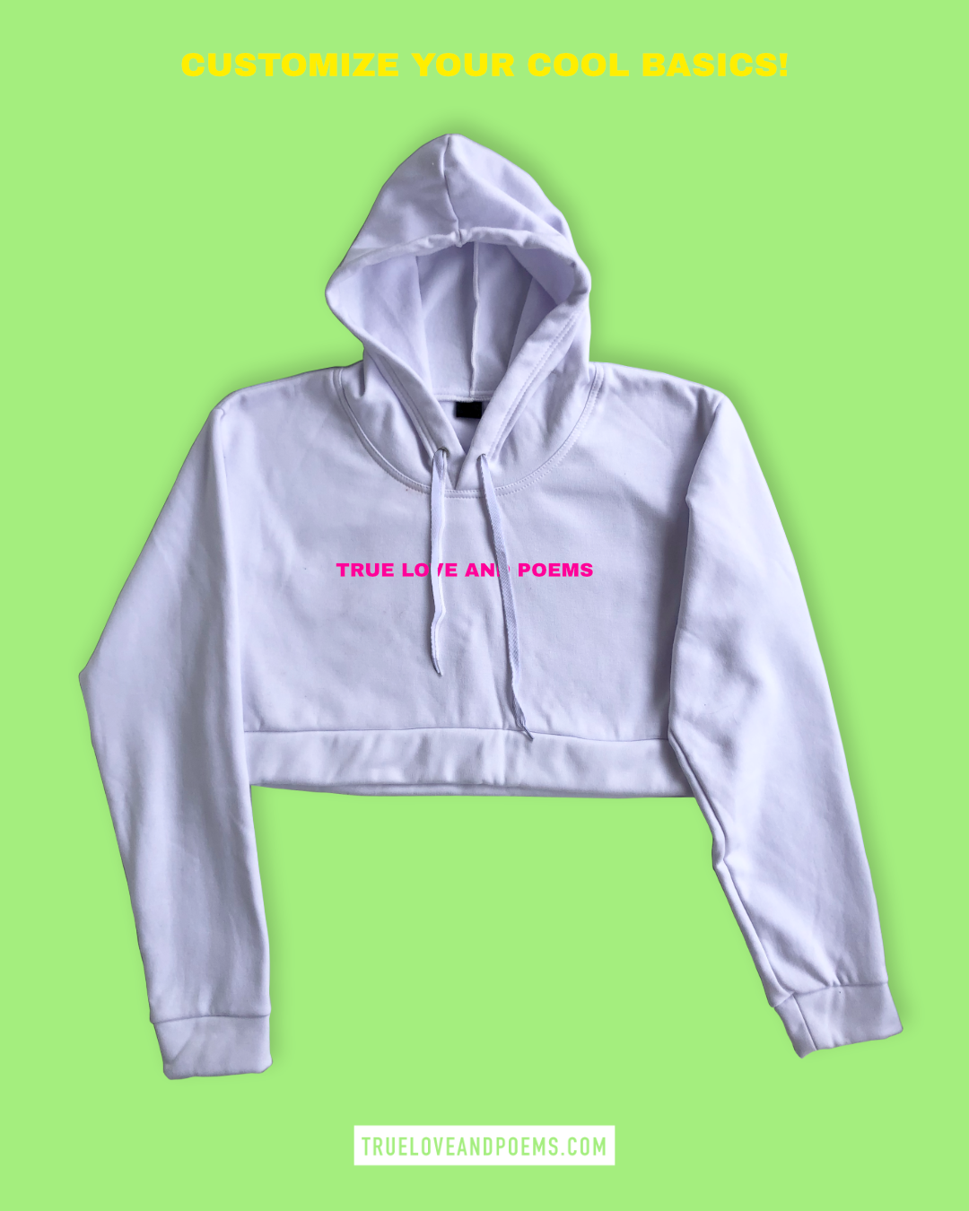 TL&P Cropped Hoodie / White / Pre-order