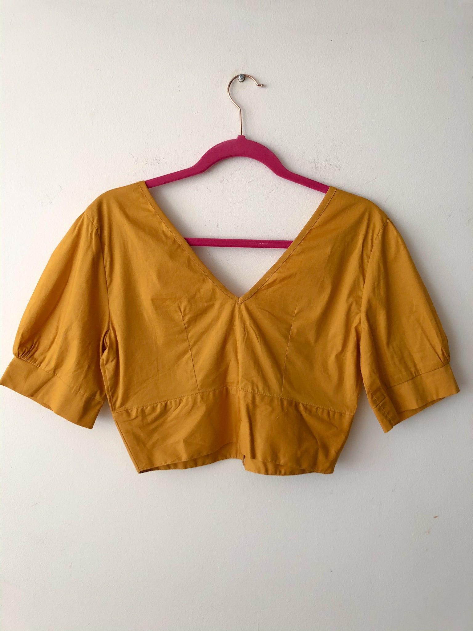 Top de botones mostaza / pre-loved