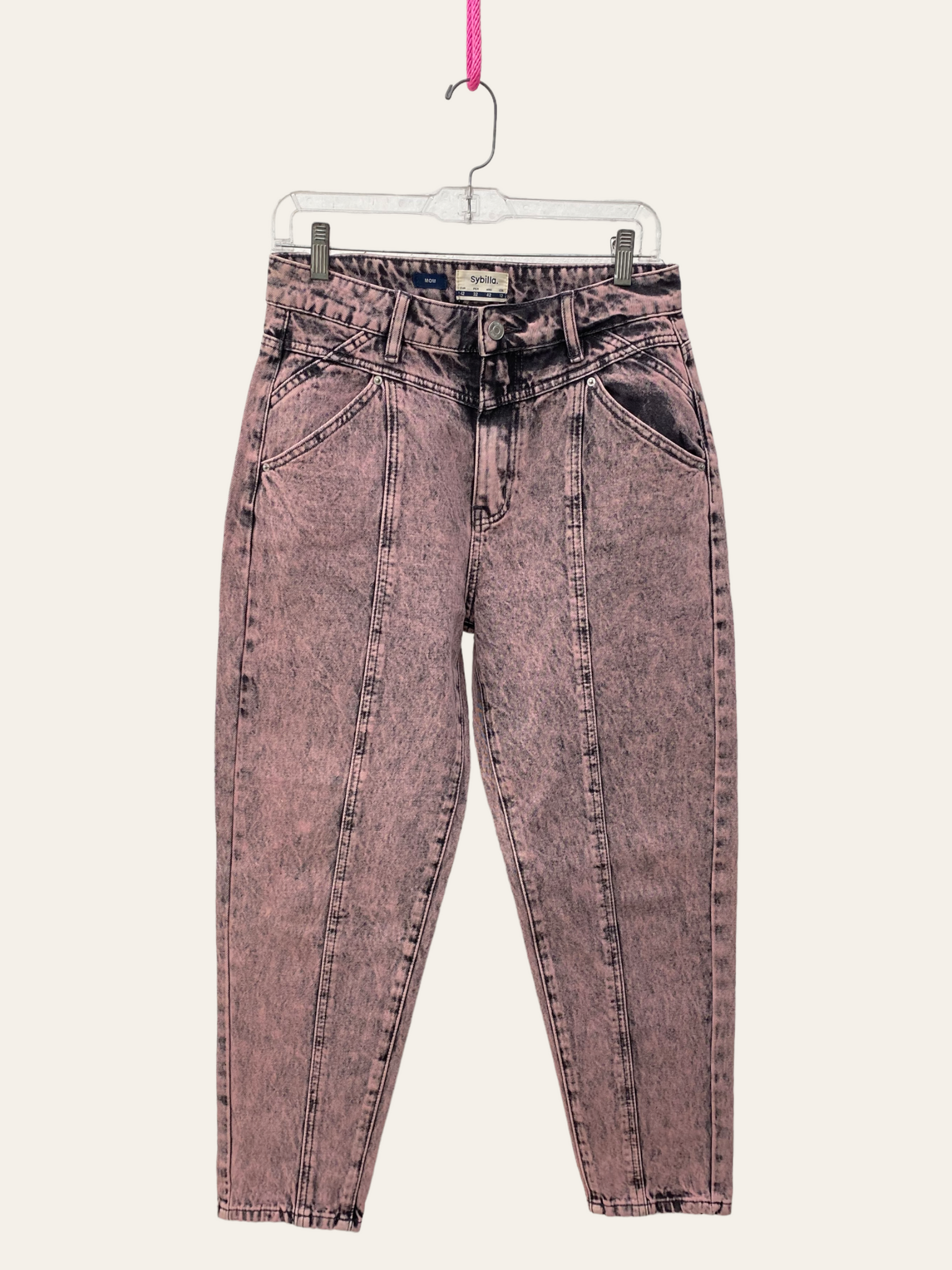 Mom jeans desteñidos rosados / Pre-loved